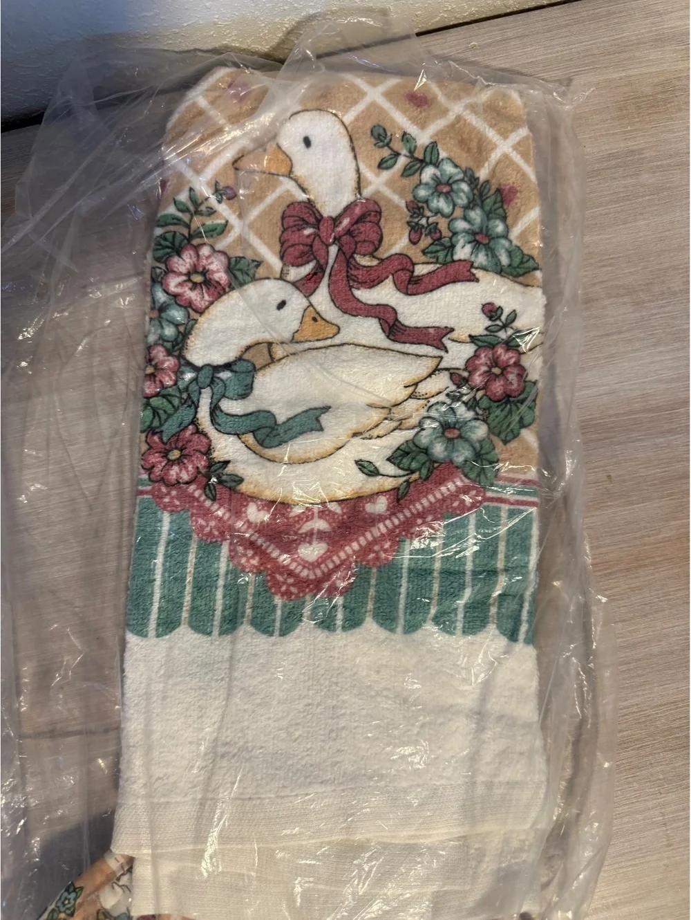 Vintage Country Goose Cottagecore Granny Chic Goose NOS 2PC Kitchen Set